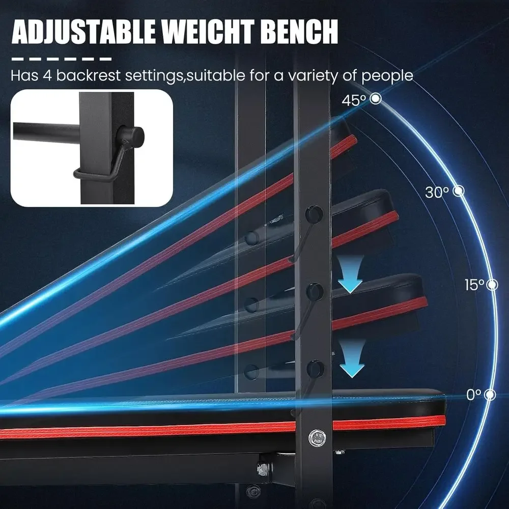 8-in-1 Adjustable Weight Bench - Home Gym Leg Extension recension och pris