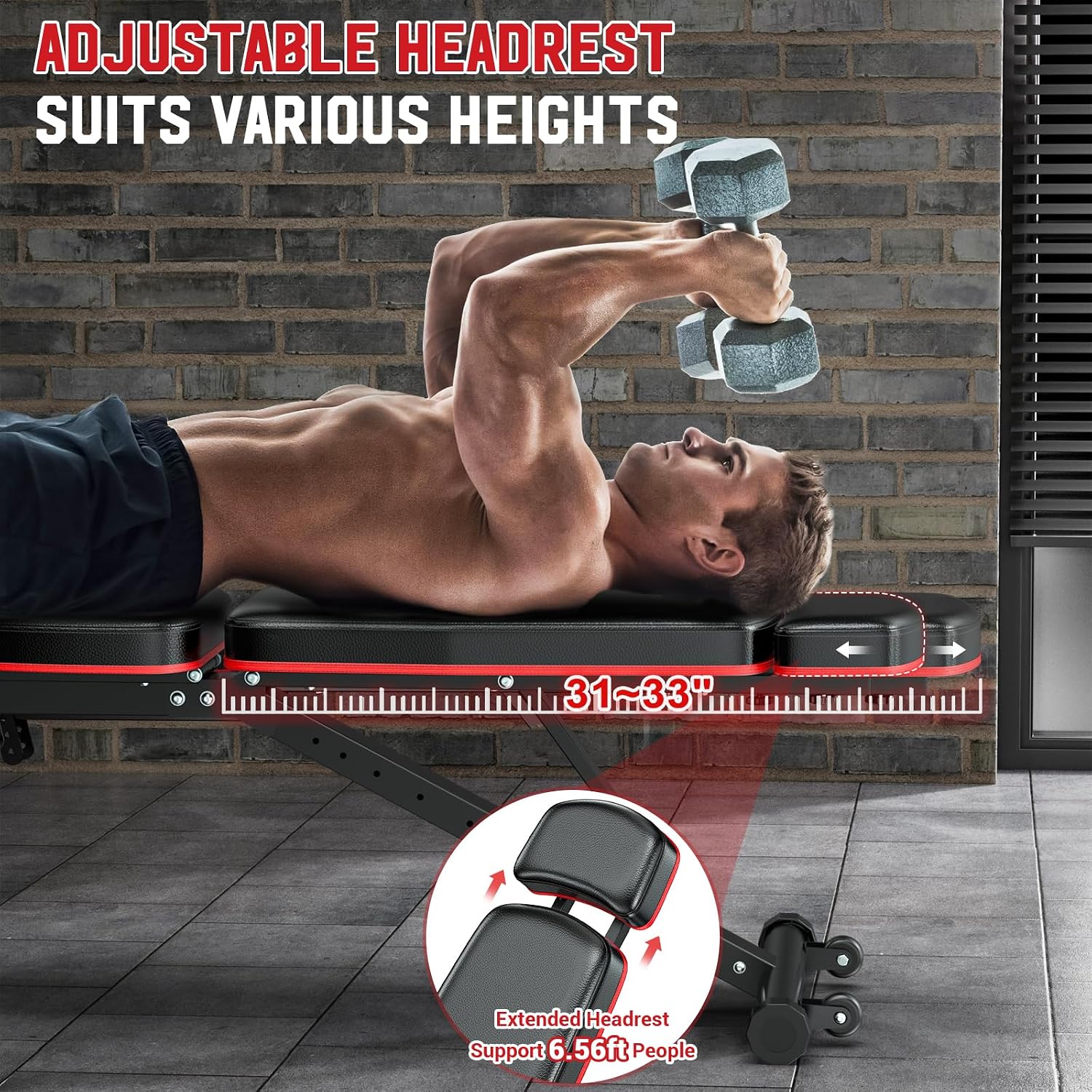 Adjustable Weight Bench with L - Home Gym Leg Extension recension och pris
