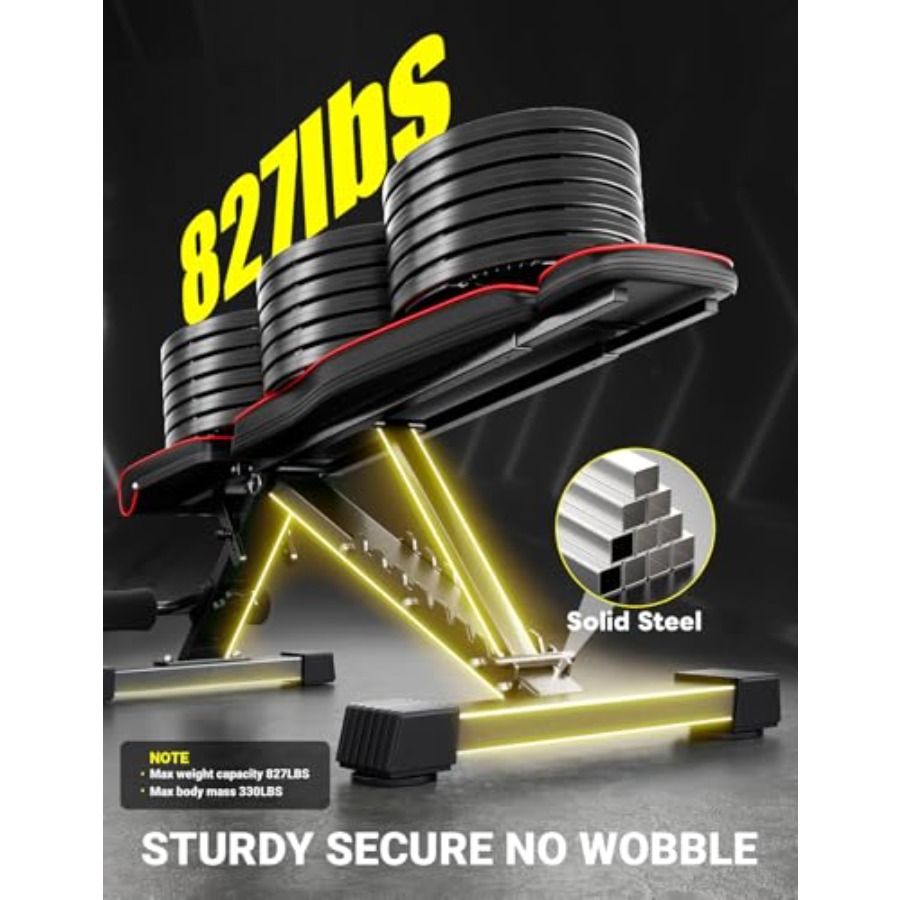 Adjustable Weight Bench 827LB  - Home Gym Second recension och pris