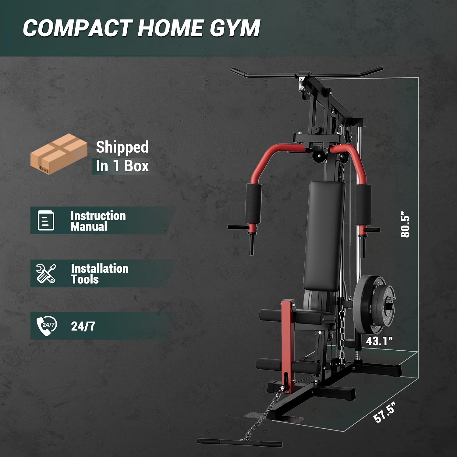 Full-Body Home Gym Machine wit - Home Gym Leg Extension recension och pris