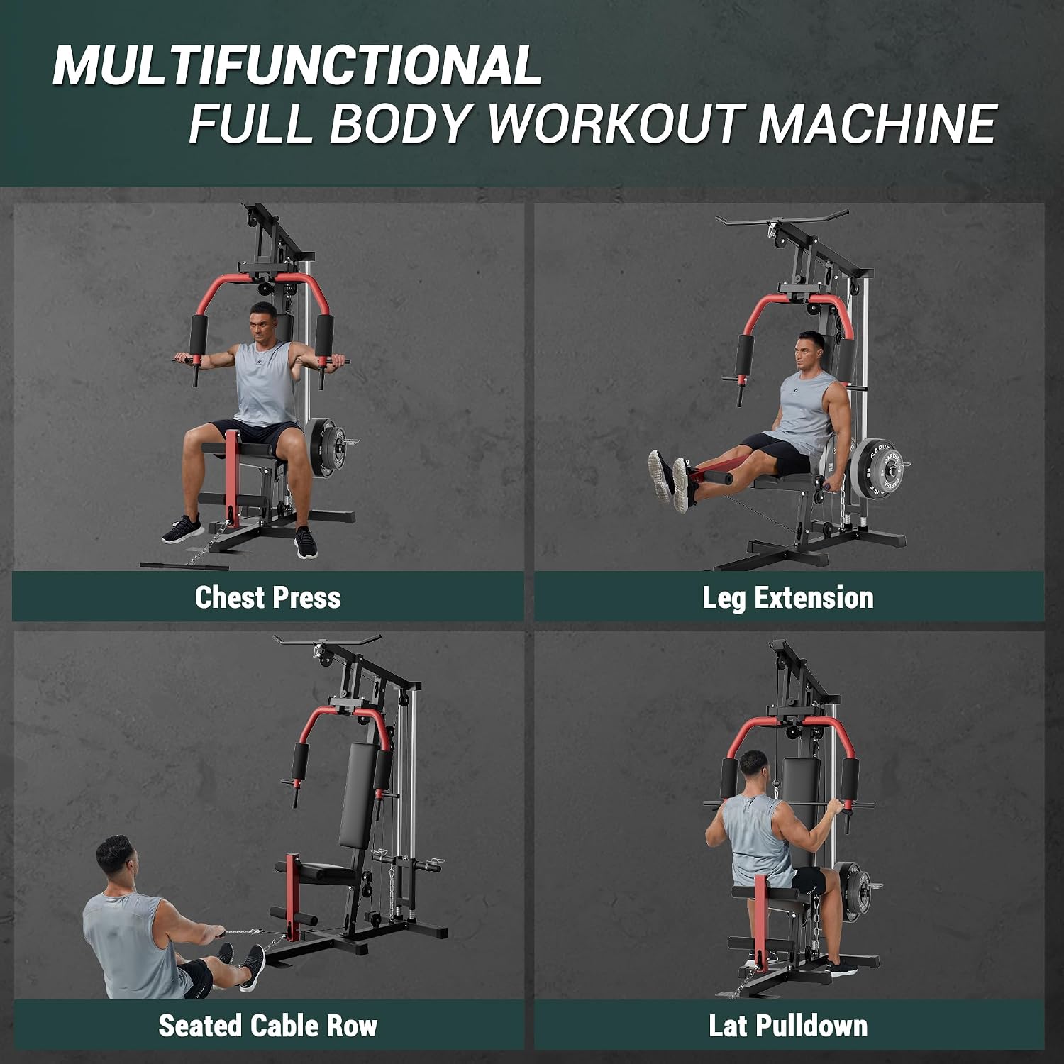 Full-Body Home Gym Machine wit - Home Gym Leg Extension recension och pris