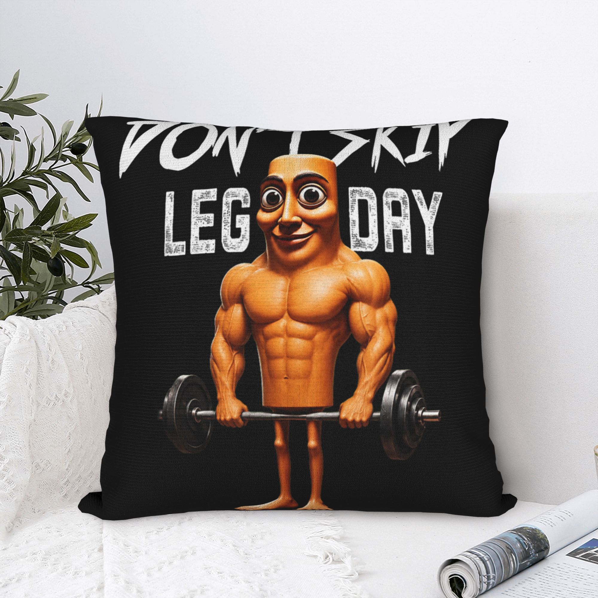 Pillow Case Don't Skip Leg Day - Home Gym Leg Day recension och pris