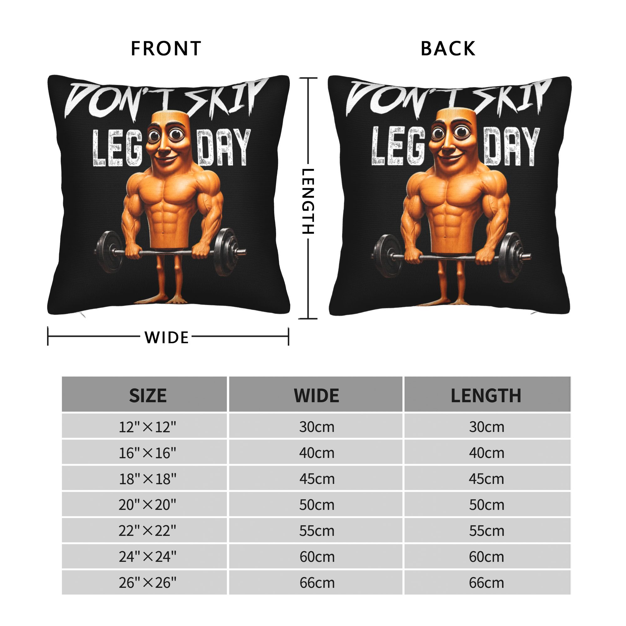 Pillow Case Don't Skip Leg Day - Home Gym Leg Day recension och pris