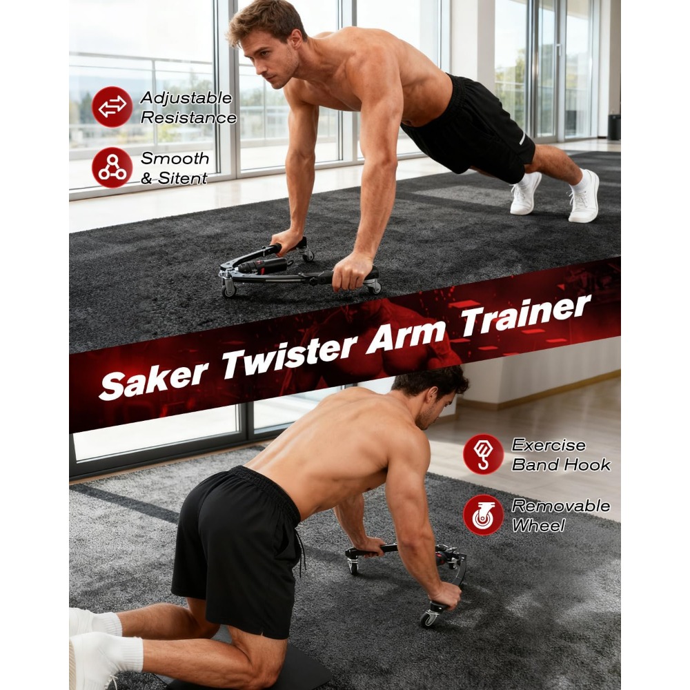 3-in-1 Hydraulic Arm Trainer w - Ab Roller Wheel recension och pris